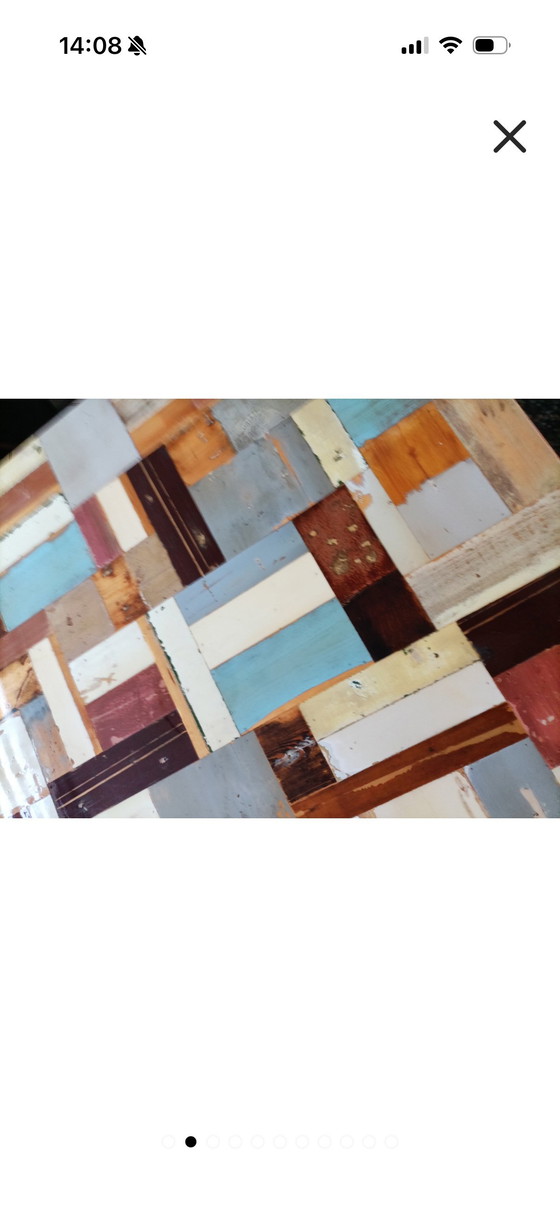 Image 1 of Table basse Dusign Dutch Design - 120×102 cm - Plateau en bois brossé