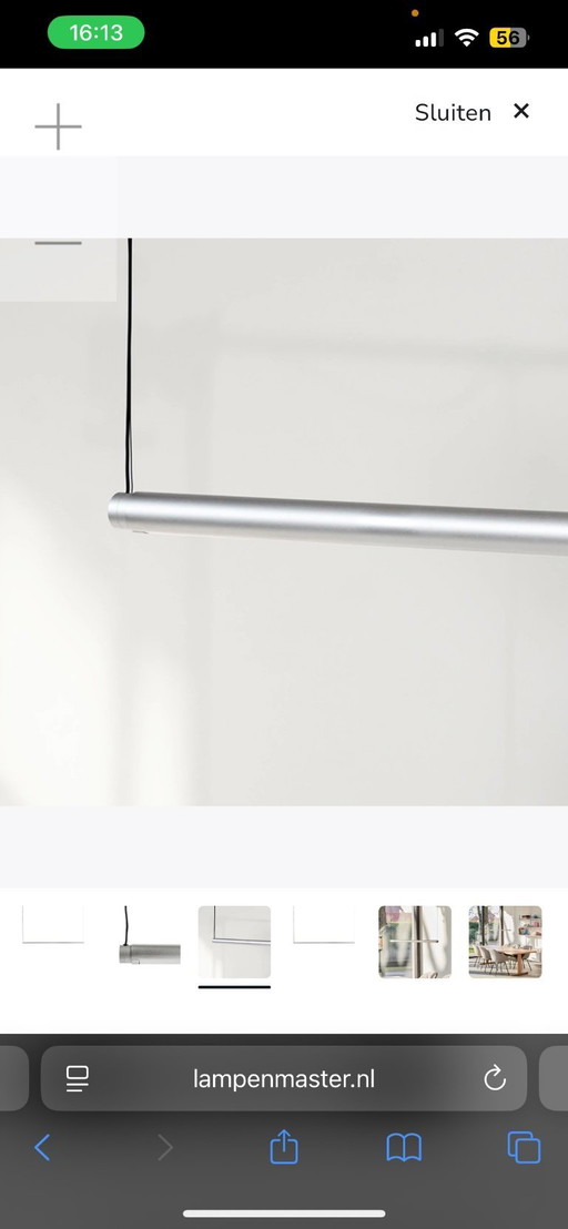 Suspension Factor Linear 1500 LED, aluminium, orientable - HAY