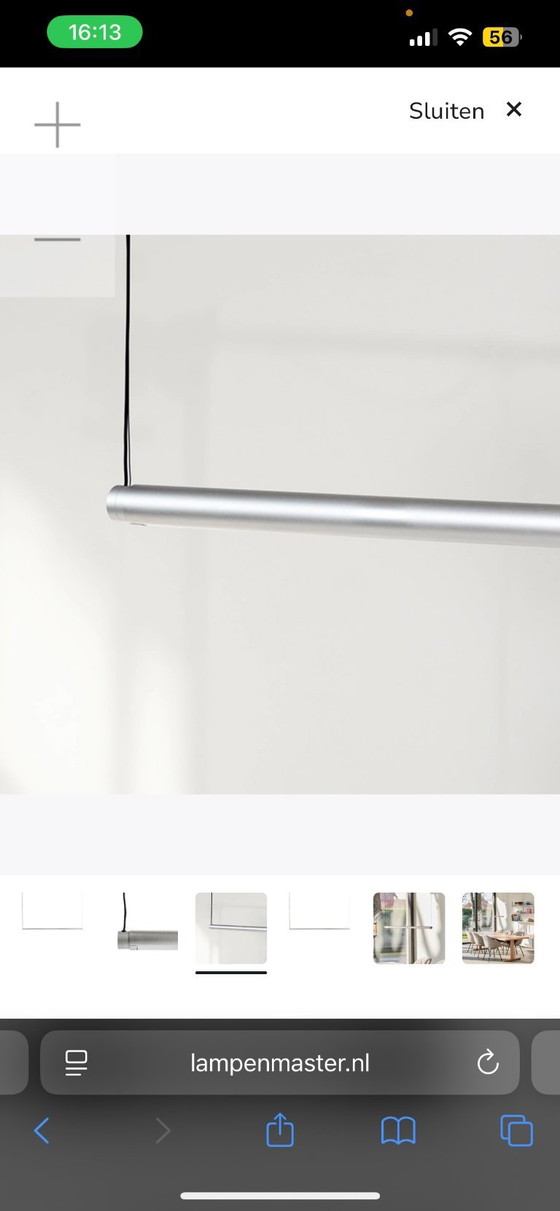 Image 1 of Factor Linear 1500 LED-Pendelleuchte, Aluminium, drehbar - HAY