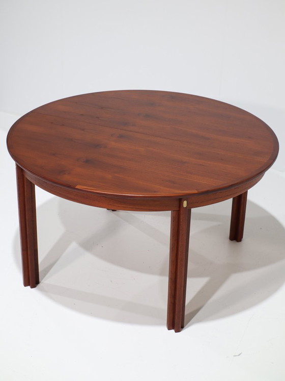 XL Børge Mogensen uitschuifbare eettafel teak Deens 1960s, Hout, Bruin, Mid Century Modern (foto 10 van 15)
