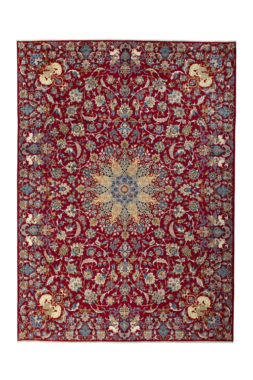 Handgeknoopt oosters Isfahan-tapijt - 435 x 315 cm