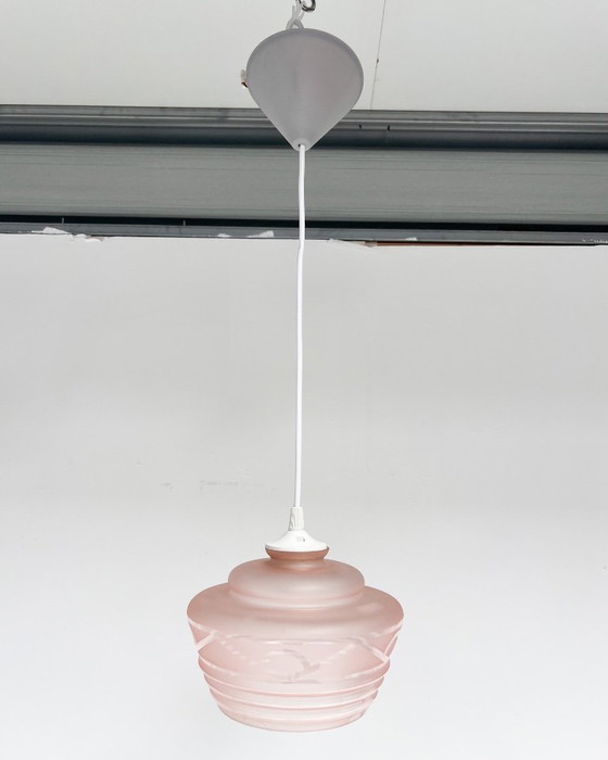 Lampada da soffitto in vetro rosa (ciascuna), anni '60 – Lampade a sospensione, Glass, Vintage (photo 5 of 10)
