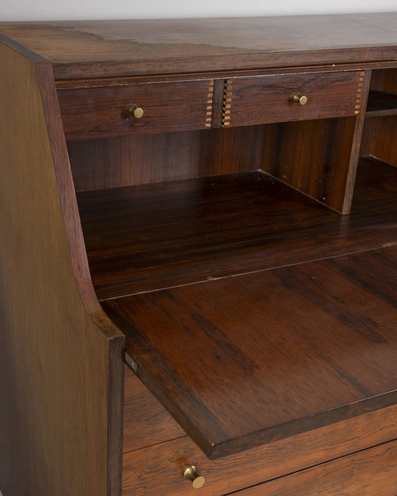 Image 1 of Buffet secret en bois vintage des années 1960 design G.Frattini pour Bernini