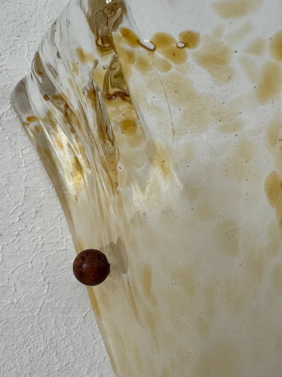 Image 1 of Paar antike Wandleuchten aus Muranoglas, Italien, 1980