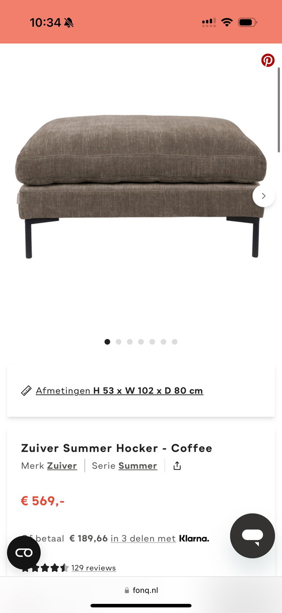 Image 1 of Pure 4-5 seater sofa + ottoman