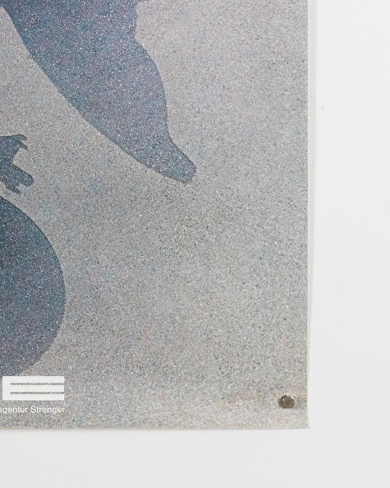 Image 1 of Porsche Getriebe Hinten - Motor Vorn – 1976 – Poster originale Porsche vintage di Werbeagentur Strenger – 102x76 cm