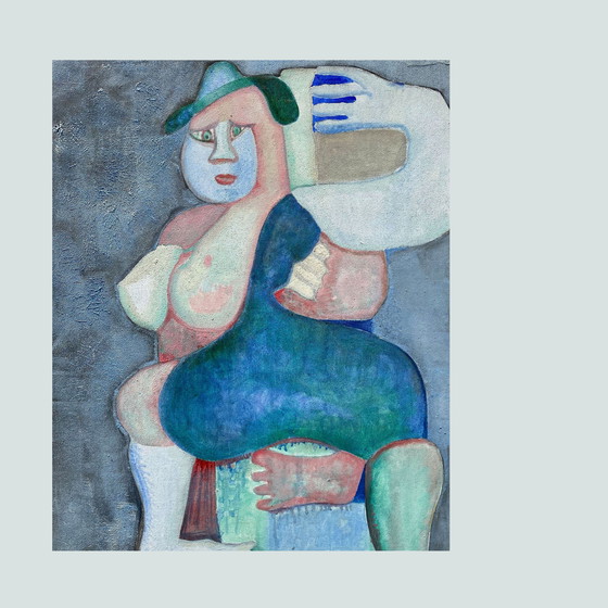 Image 1 of Expressionist and erotic composition by N.Boéri Véfour. France 80's