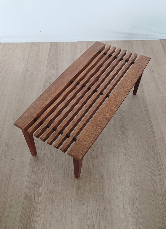 Image 1 of 1950s slatted bench or side table