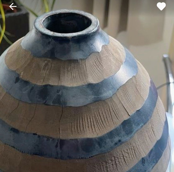 Image 1 of Roche Bobois wooden vase (attributed)