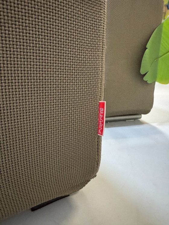 Image 1 of Flexform Groundpiece Designer Sofa Stof Bruin Taupe Couch Sofa