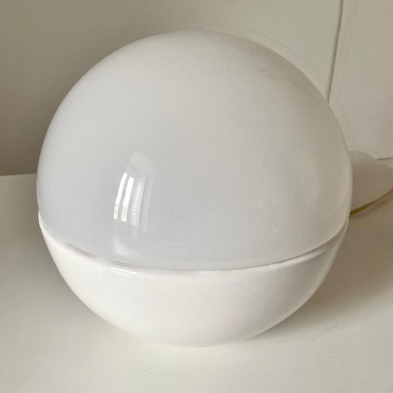 Image 1 of 1x Midcentury Modern Murano and Ceramic Table Lamp, Lampalla Model, Italy 1970s