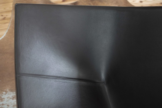 Image 1 of 2x Vitra Coconut Chairs – Leder Premium Nero – Design George Nelson