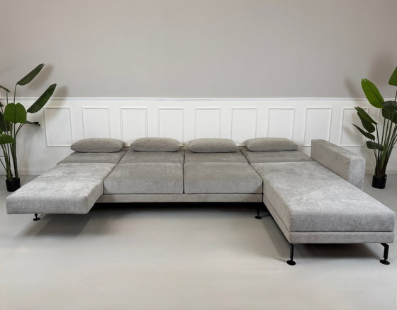 Image 1 of Canapé d'angle Brühl Moule, canapé en tissu gris, modèle d'exposition
