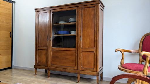 Art Deco solid wood china cabinet
