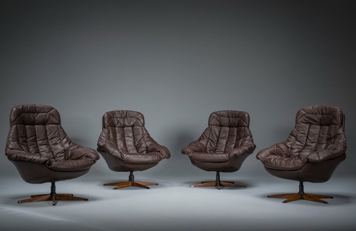  Ensemble de fauteuils pivotants scandinaves par H.W. Klein pour Bramin, 1960, ensemble 4
