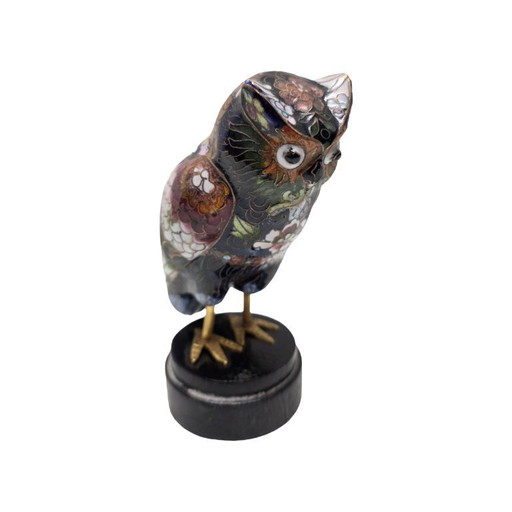 Vintage Cloisonné Owl