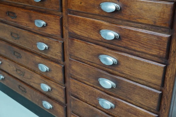 Image 1 of Armoire de mercerie vintage en chêne français, années 1950