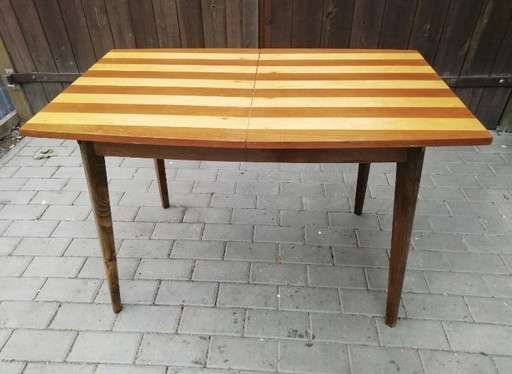 Table 60s, Midcentury, real wood, two-tone and extendable