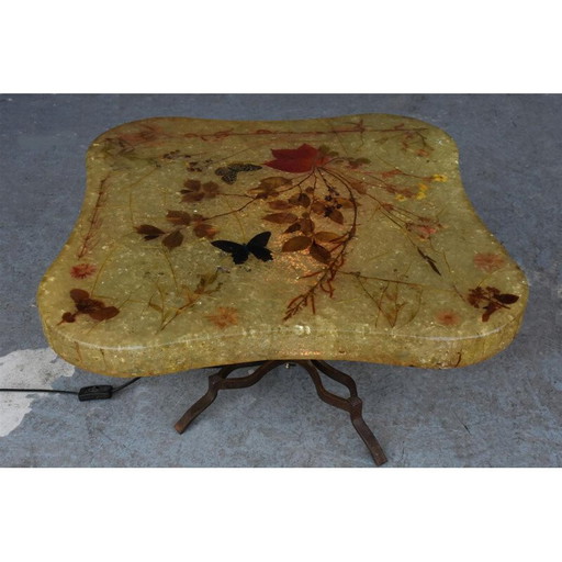 Table basse vintage en résine, 1970