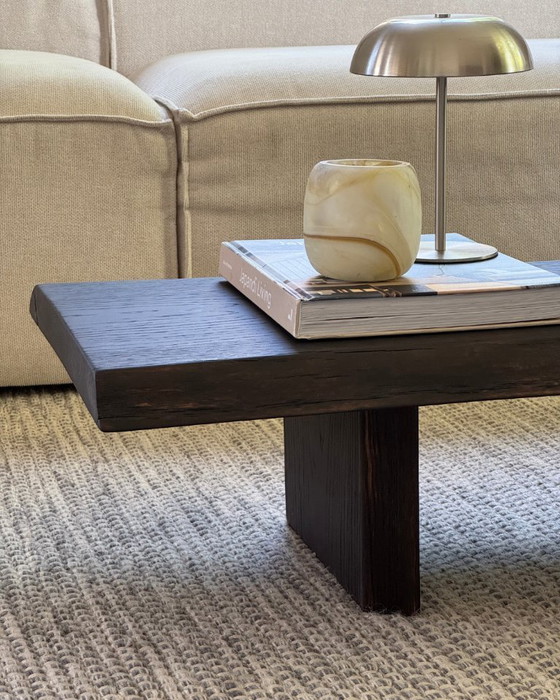 Image 1 of Table basse brûlée marron foncé - fait main - japandi