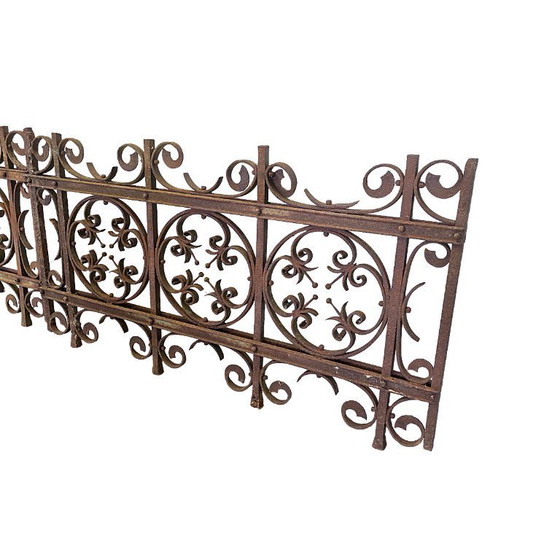Image 1 of Antique French wrought iron fencing, second half of the 19th century