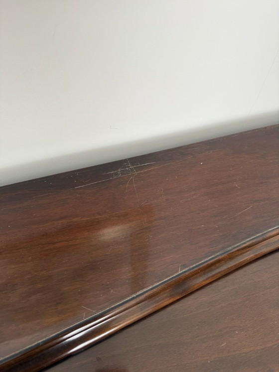 Image 1 of Vintage Mid-Century Chippendale sideboard, walnut root, 230 cm