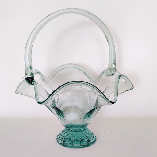 Vintage glazen mand