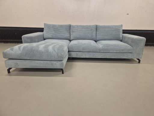 30% SHOWROOM OUTLET - Corner Sofa Shadow - Aqua - Ribcord - Design