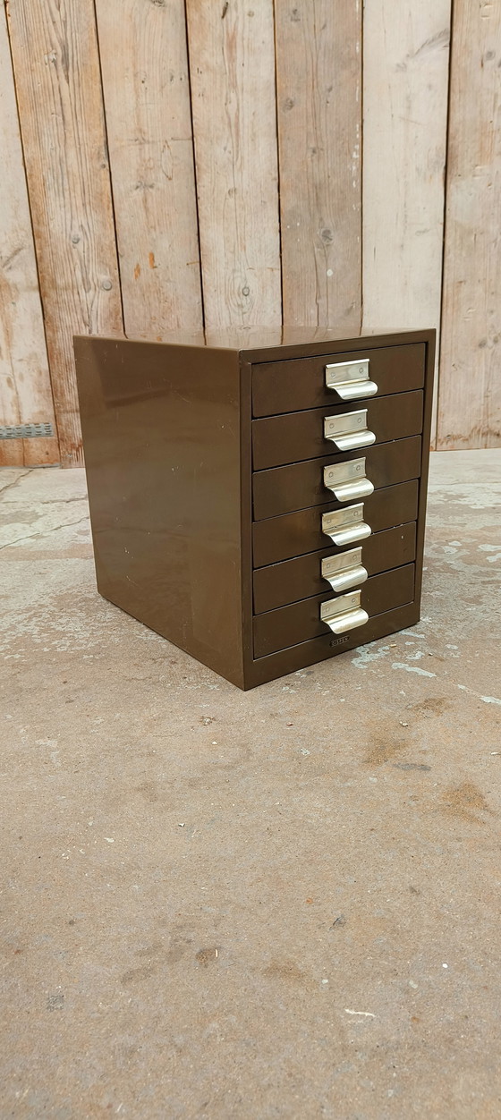 Image 1 of Caisson Gispen A4 au design vert vintage pour bureau