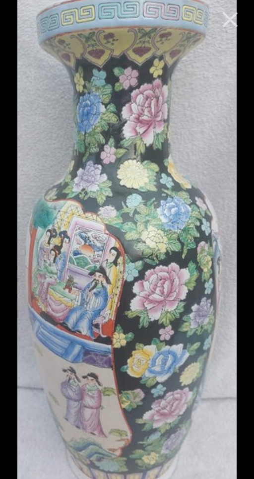 Chinese Vase 62 High 4.8 Kg 1970 /1980 – vazen, Ceramic, Porcelain (photo 2 of 7)