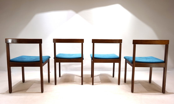 Image 1 of Asko Finland Set di 4 sedie da pranzo Tectonia di Jussi Peippo, 1960