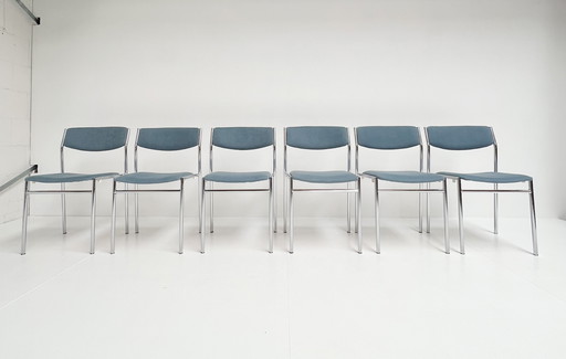 Set Of 6 Chairs By Gijs Van Der Sluis, 1960's