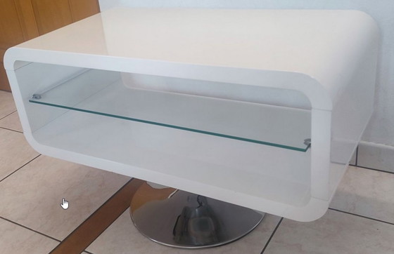 Image 1 of White lacquered side table