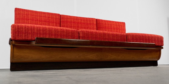Divano letto Art Déco di Jindřich Halabala per UP Závody, anni '50, Cecoslovacchia (photo 4 of 16)