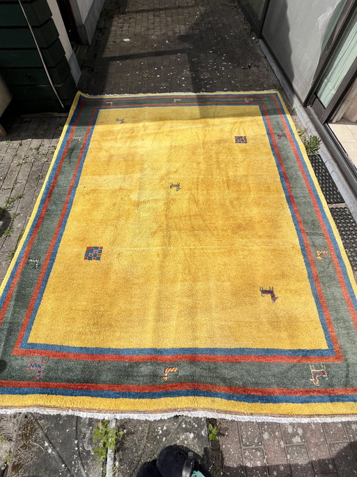 Tapis Gabbeh noué à la main - Laine vierge - 255 x 350 cm