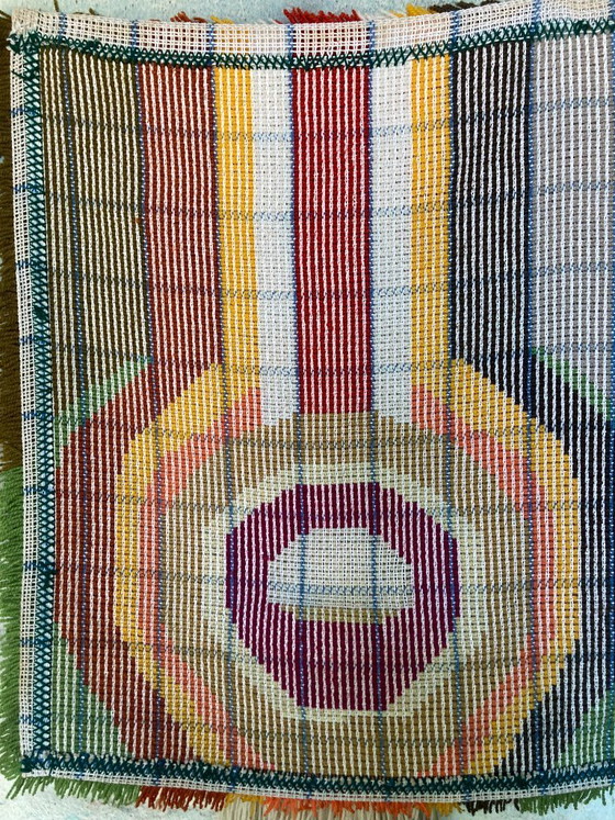 Image 1 of Mid-Century Modern, Space Age, and Pop Art wool wall hangings (Wandteppiche