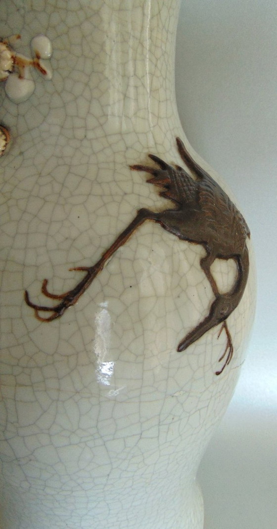 Image 1 of Große Vase aus Craquelé-Ware aus Nanking, 19.
