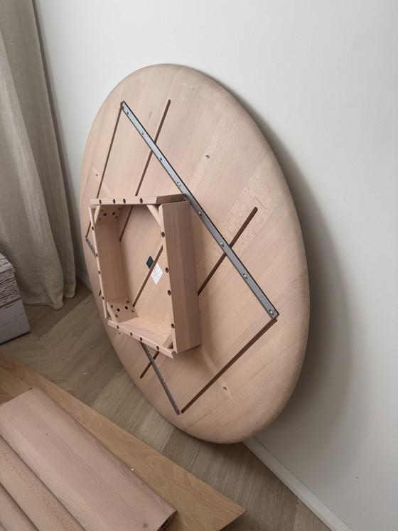 Image 1 of Ferm Living Bevel dining table Beech diameter 117cm showroom model