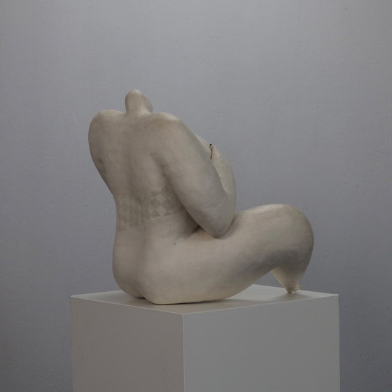 Image 1 of Ausdrucksstarke weibliche Keramikskulptur von Evelyn van Baarda, Niederlande, 1981