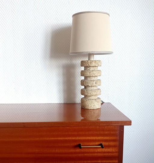 Tormos Style Brutalist Stone Lamp, Circa 1970 – tafellampen