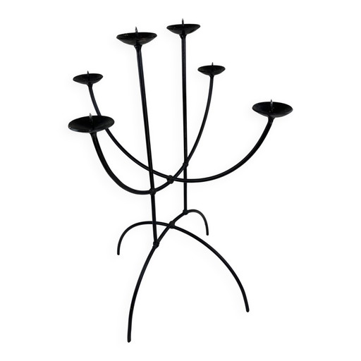 Skulpturaler Kronleuchter aus Schmiedeeisen