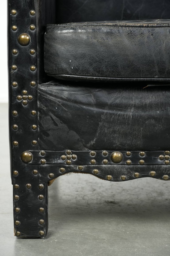 Image 1 of 2 x Einzigartige, besondere, elegante Kuhfell-Sessel mit Lederbeinen