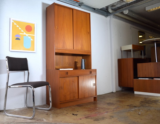 Image 1 of Commode haute Erik Brouer en teck danois des années 1960, style vintage milieu du siècle