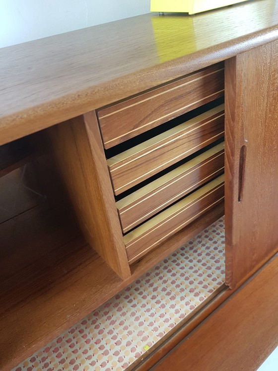 Image 1 of Vintage Deens Highboard | drankenkast buffetkast teak Danish