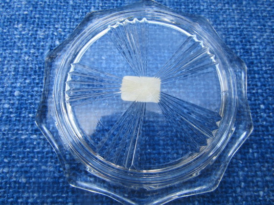 Juego de 4 posavasos de cristal VMC Reims France, posavasos de cristal estilo Crystal, vajilla con diseño de (photo 9 of 9)