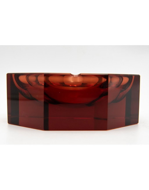 Posacenere in cristallo Moser, Repubblica Ceca, anni '60.