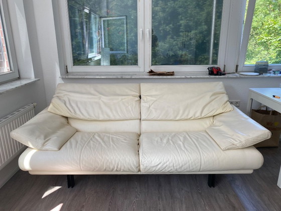 Original B&B Italia Alanda Sofa 3-seater – Paolo Piva – Cream Leather – 3-5 seaters (photo 3 of 7)