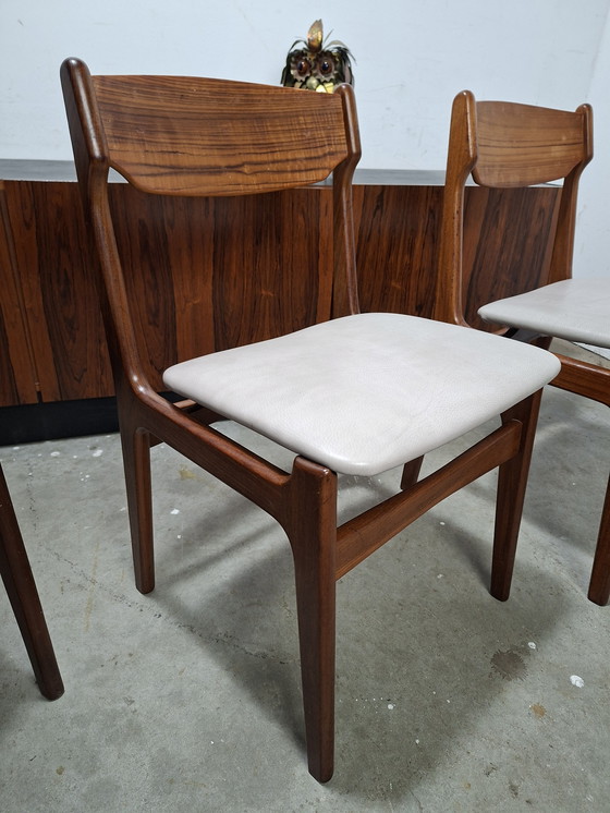 Image 1 of Set di 4 Erik Buch rivestiti in pelle ricondizionati