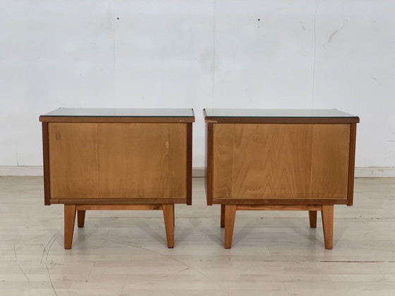 Image 1 of 2x vintage bedside cabinets bedside table side table