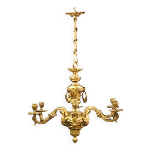 Lustre Louis XVI en bronze doré. – kroonluchters